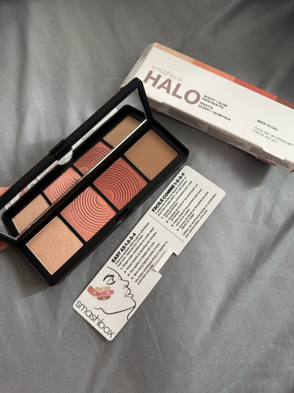 Smashbox Halo Sculpt + Glow Palette — Peach & Bronze Tones back to Cali